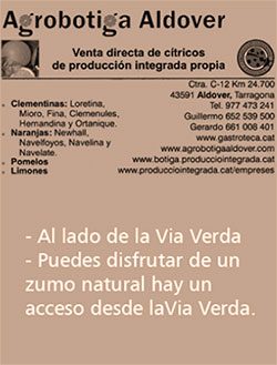 "Cartell publicitari empresa Agrobotiga Aldover"