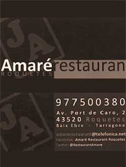 "Cartell publicitari empresa Amaré restaurant"